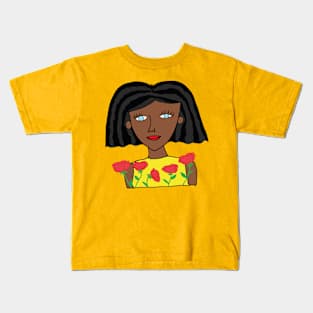 Girl and flower Kids T-Shirt